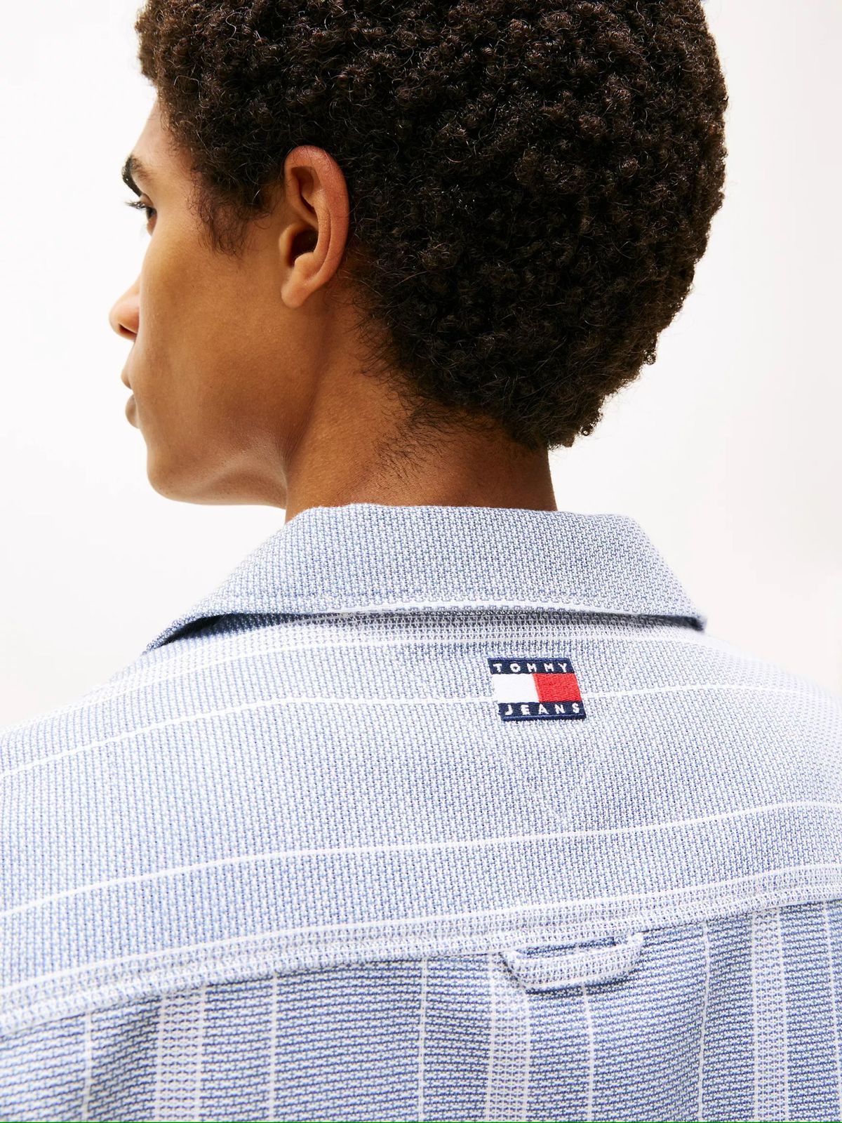 Tommy Jeans Textured Stripe Camp Shirt