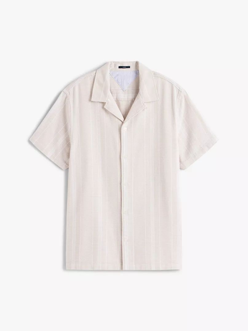 Tommy Jeans Textured Stripe Camp Shirt