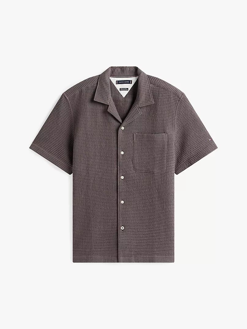 Waffle-Texture Camp Shirt