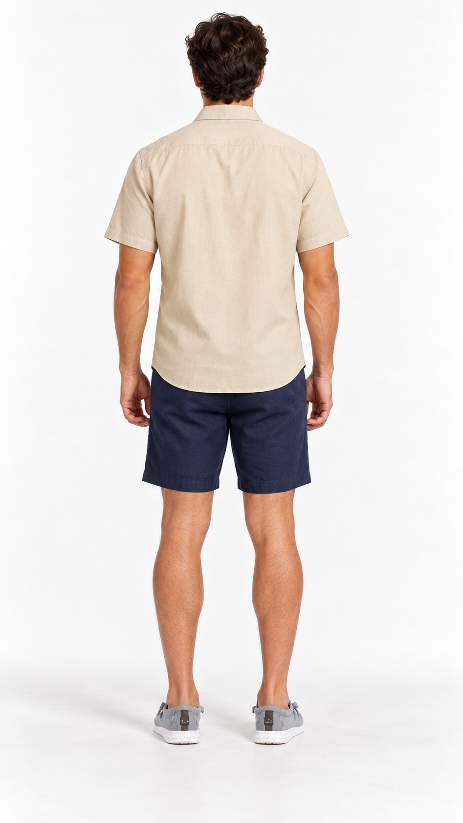 Camisa camp transpirable cuello cubano