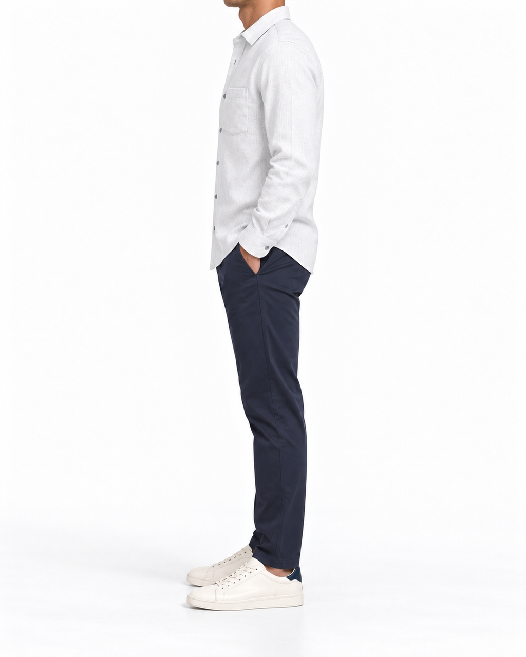 Camisa de corte regular en lino lavado