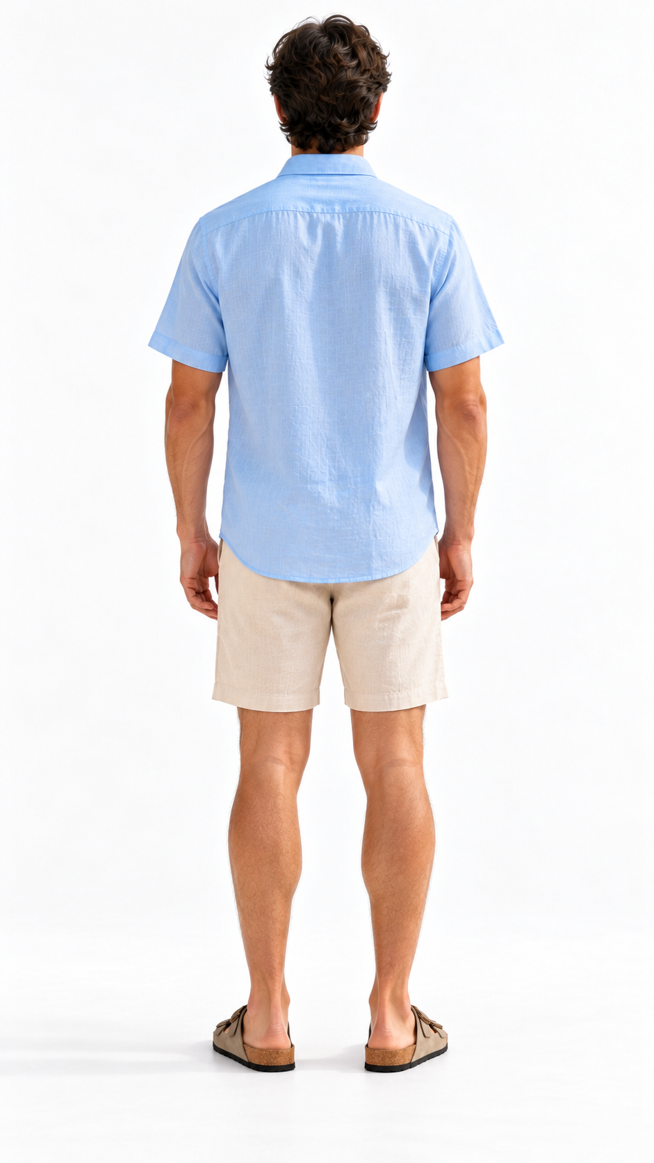 Camisa camp transpirable cuello cubano