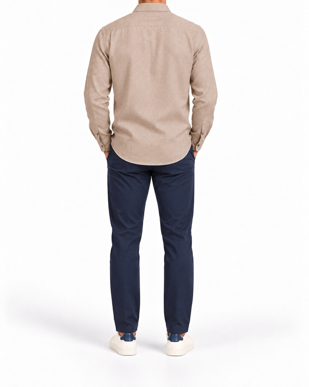 Camisa de corte regular en lino lavado