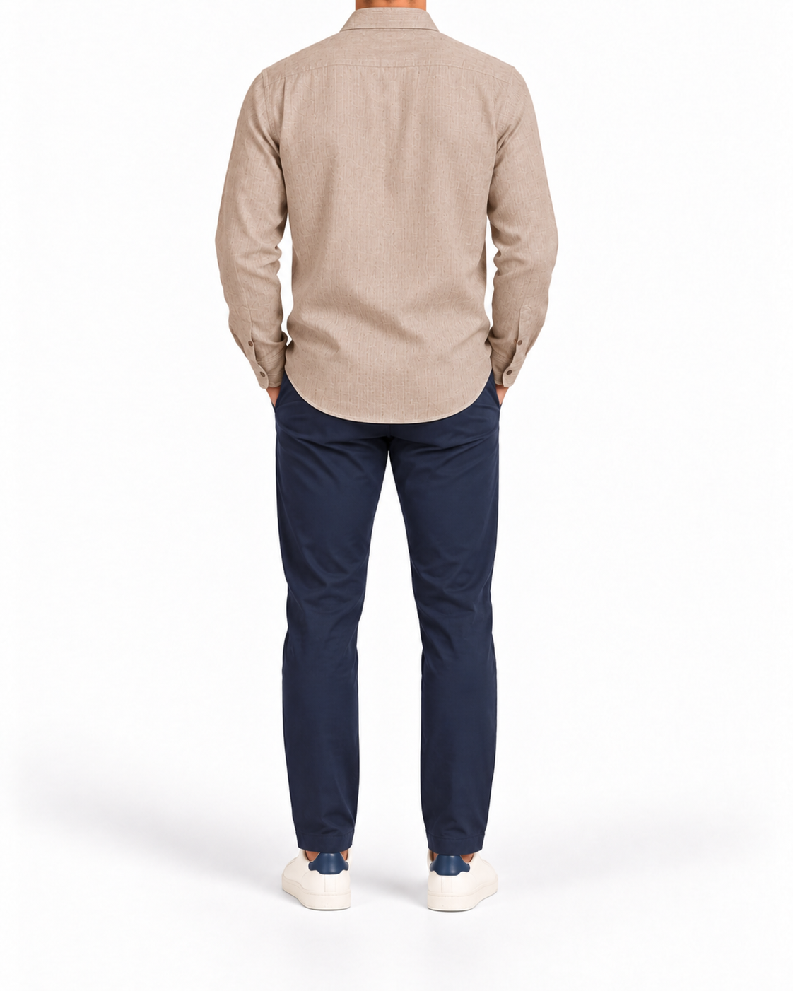 Camisa de corte regular en lino lavado