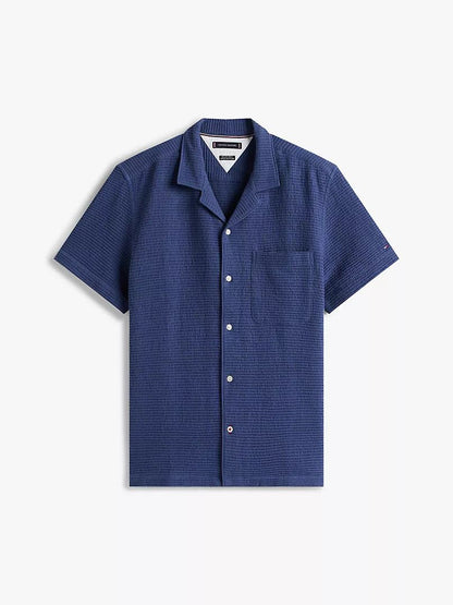 Waffle-Texture Camp Shirt