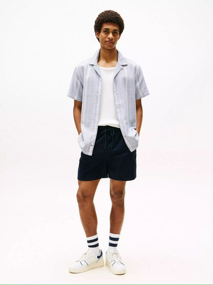 Tommy Jeans Textured Stripe Camp Shirt