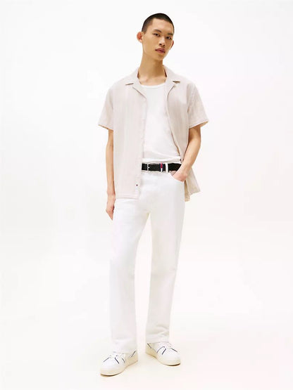 Tommy Jeans Textured Stripe Camp Shirt