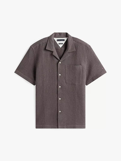 Waffle-Texture Camp Shirt