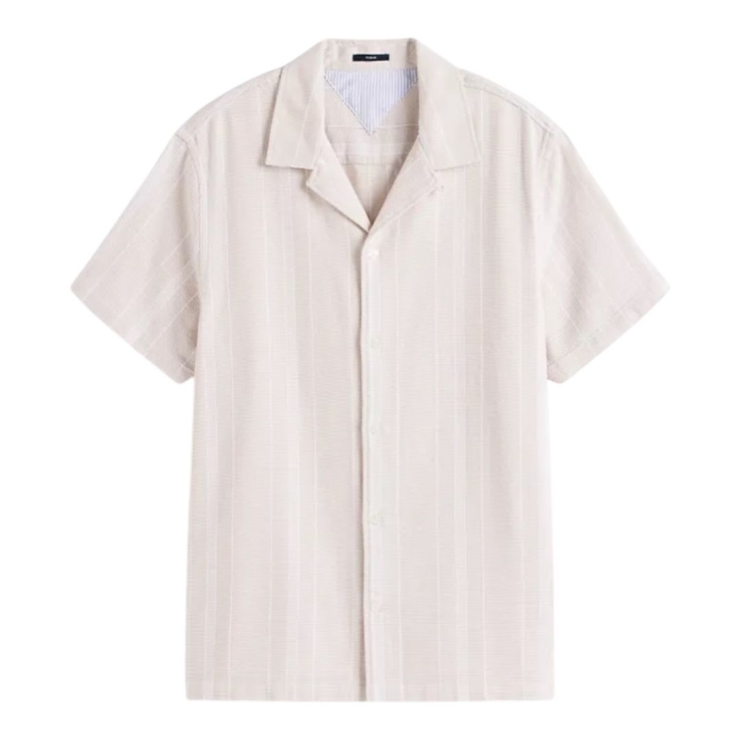 🔥 40% OFF | Camisa Transpirable Tommy Hilfiger Beige